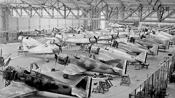 Usine d'aviation Marcel Bloch, atelier d'assemblage, 1940