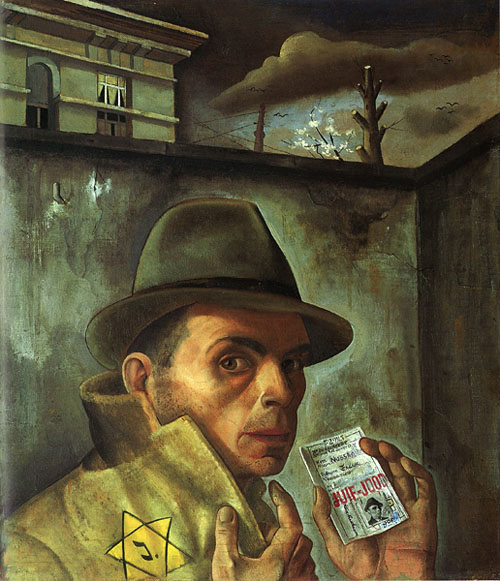 Felix Nussbaum, "Autoportrait au passeport juif", 1943