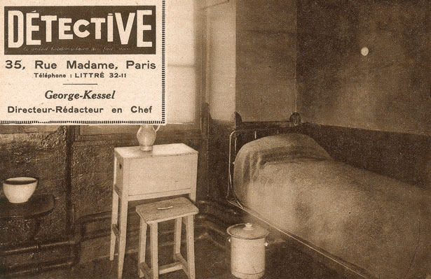 Cellule de la prison de la Petite Roquette, photo Albert Harlingue, 1929