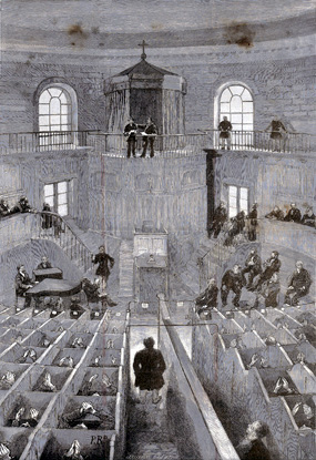 Un concert cellulaire organisé par les frères Lionnet à la Petite Roquette, L'Illustration du 11 juillet 1885